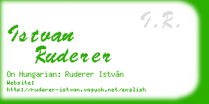 istvan ruderer business card