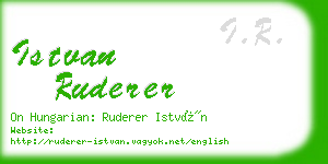 istvan ruderer business card